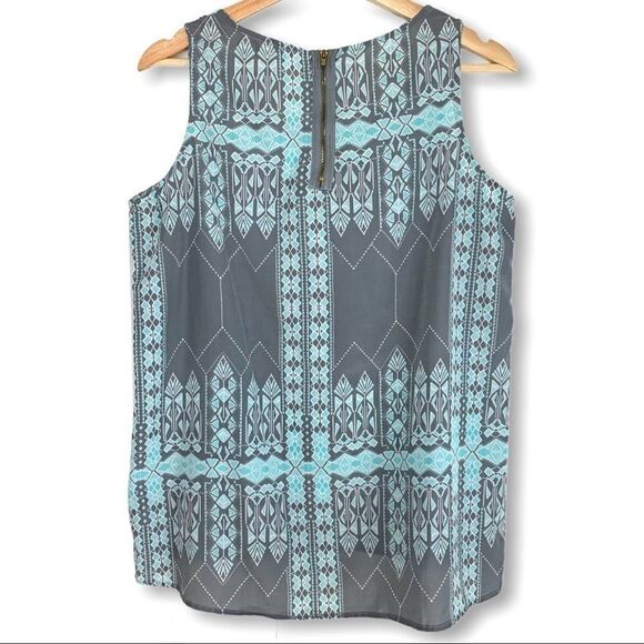 Olive & Oak Aztec Flowy Turquoise Tank Top - Picture 5 of 8